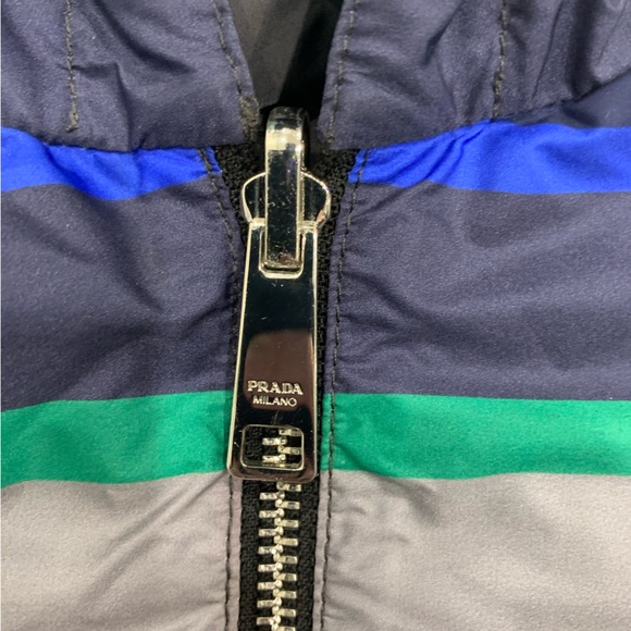Men’s PRADA Stripe Nylon Reversible Jacket FW18 Size Medium GENUINE - Picture 6 of 13